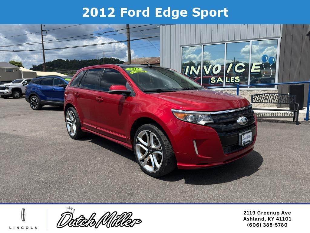 2012 Ford Edge Sport in Red Candy Metallic Tinted Clearcoat — front three-quarter view