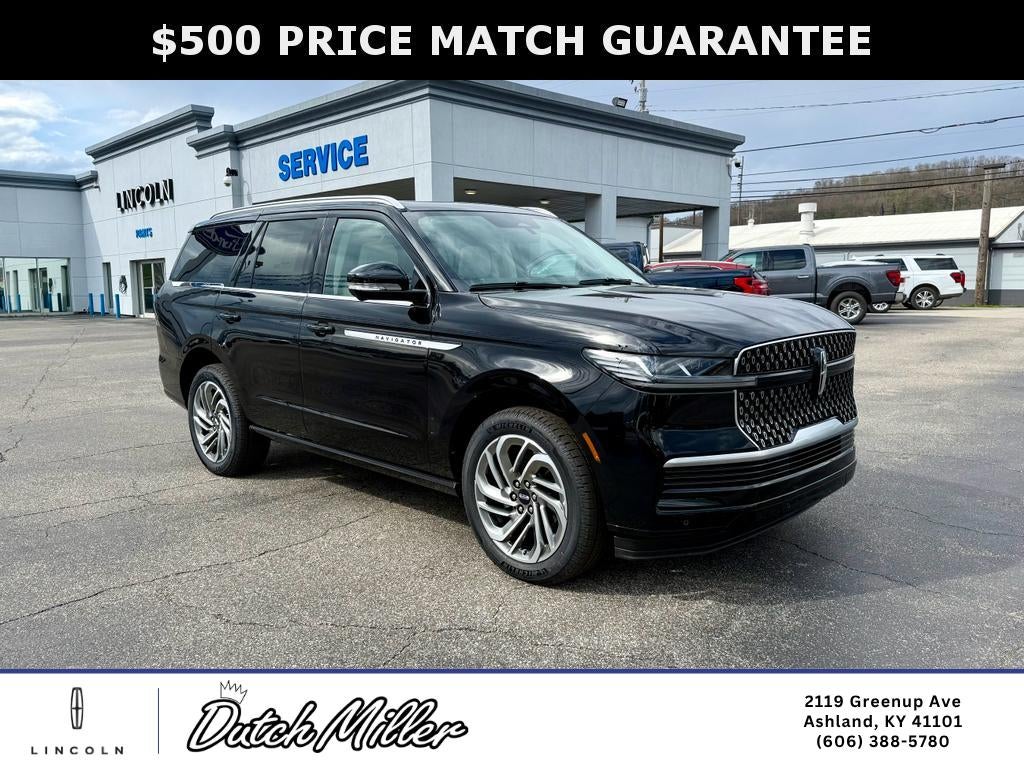 2026 Lincoln Navigator Reserve in Infinite Black Metallic Clearcoat — front three-quarter view