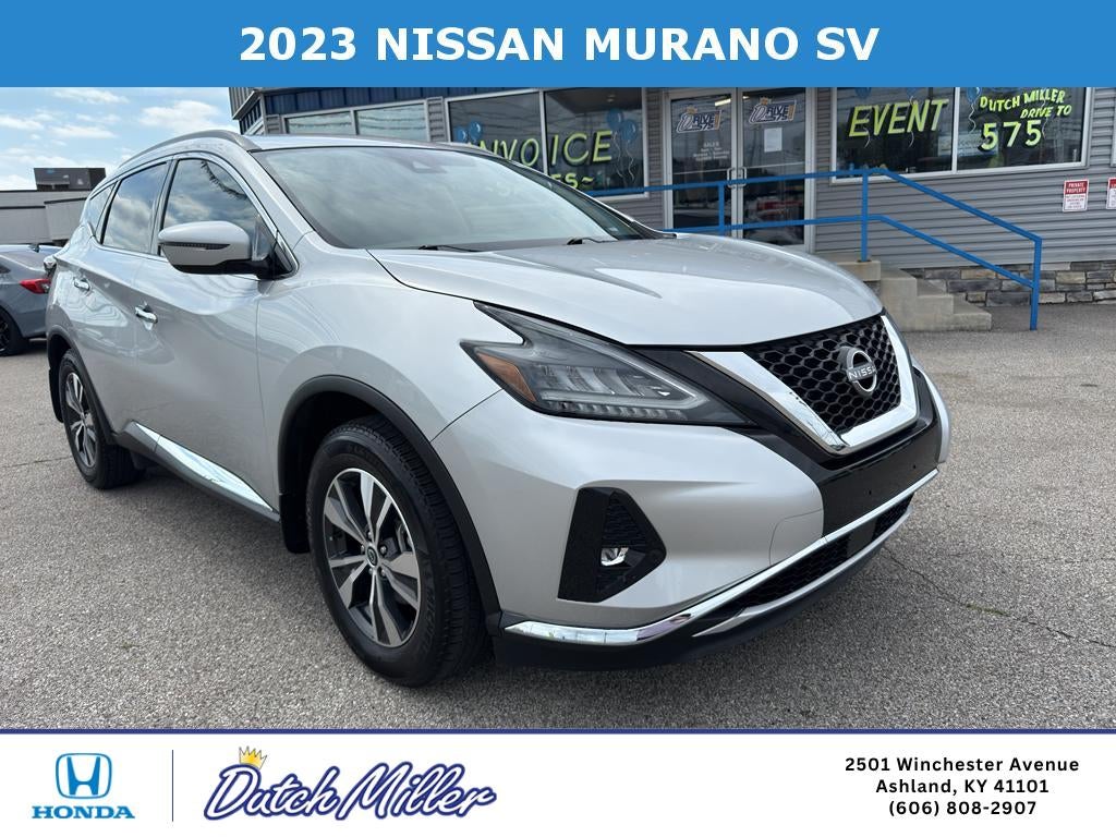 2023 Nissan Murano SV in Brilliant Silver Metallic — front three-quarter view